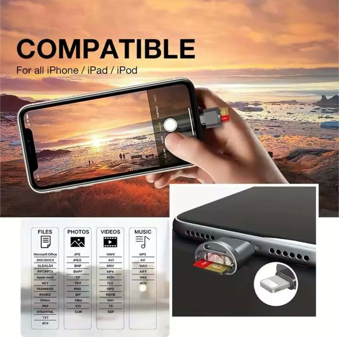 OTG Lightning Apple zu Micro-SD Kartenleser - Game-Kiosk