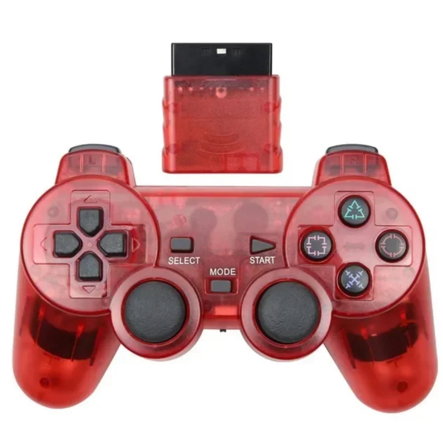 Wireless 2,4 GHz Gamecontroller für PS1/PS2 inkl. Empfänger - Rot