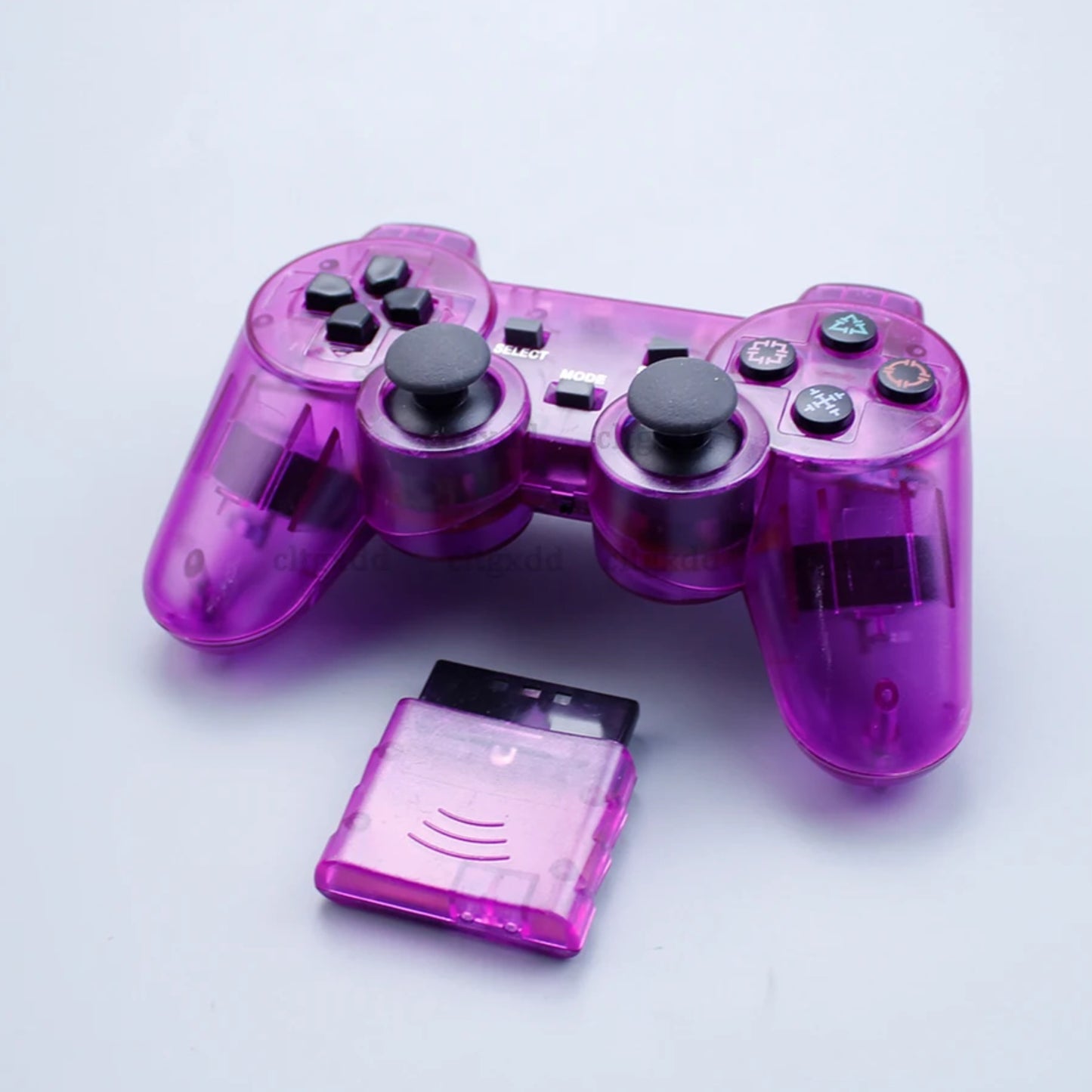 Wireless 2,4 GHz Gamecontroller für PS1/PS2 inkl. Empfänger - Lila