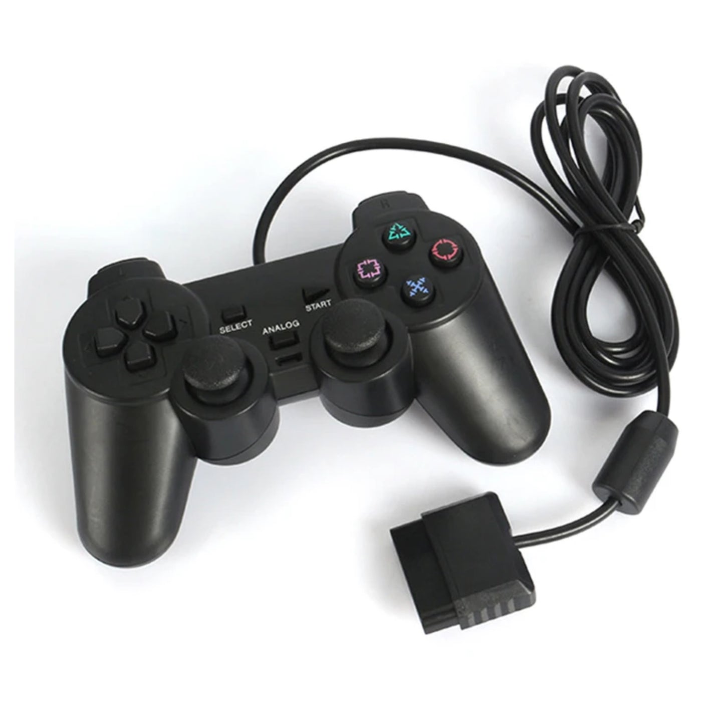 Kabelgebundener Controller für PS1/PS2 - Schwarz