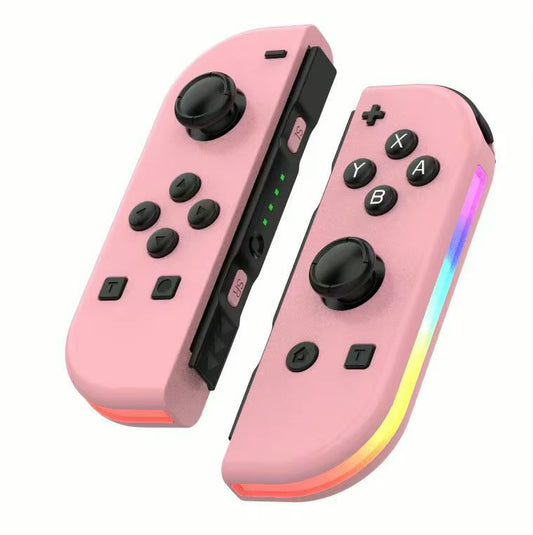 Joypad (L/R) für Nintendo Switch, Gamepad Controller mit LED/Turbo/Wake-up/Screenshot/Bewegungssteuerung - Pink