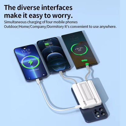 Power Bank Schwarz, 10000 mAh, inkl. 4 Kabel - Game-Kiosk