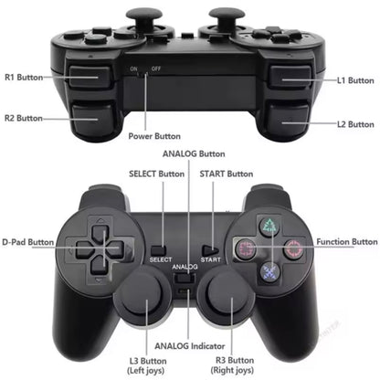 Wireless 2,4 GHz Gamecontroller für PS1/PS2 inkl. Empfänger - Rot