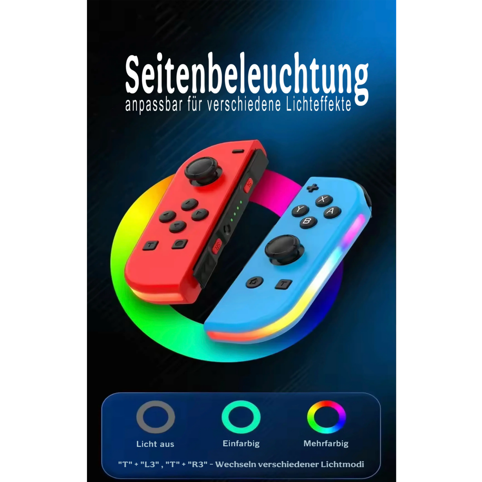 Nintendo Switch Controller mit LED, Turbo-Taste und Screenshot-Funktion