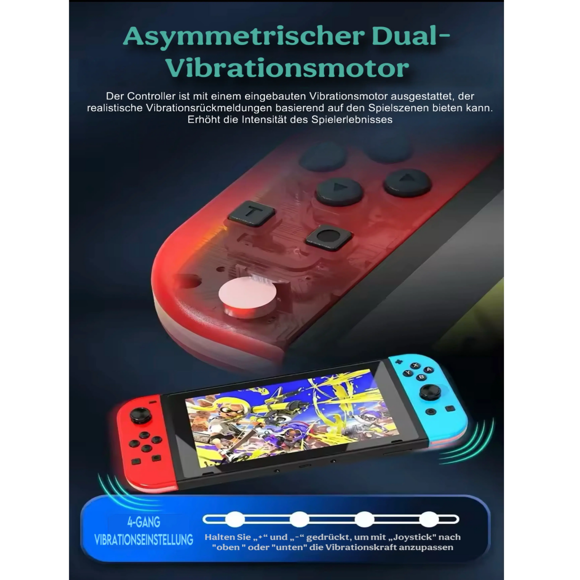 Universeller Controller mit vibration für alle Nintendo Switch Modelle